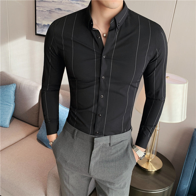 Camisa Masculina Slim Risca