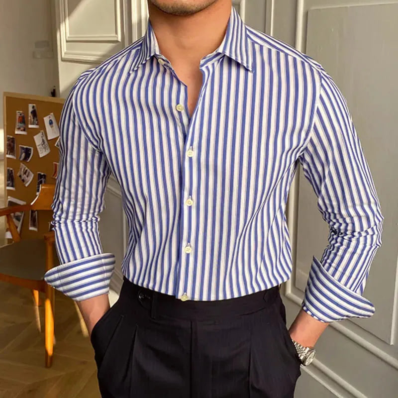 Camisa Social Masculina Listrada MXI84